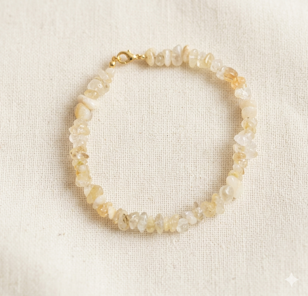 Honey Drop Citrine Anklet