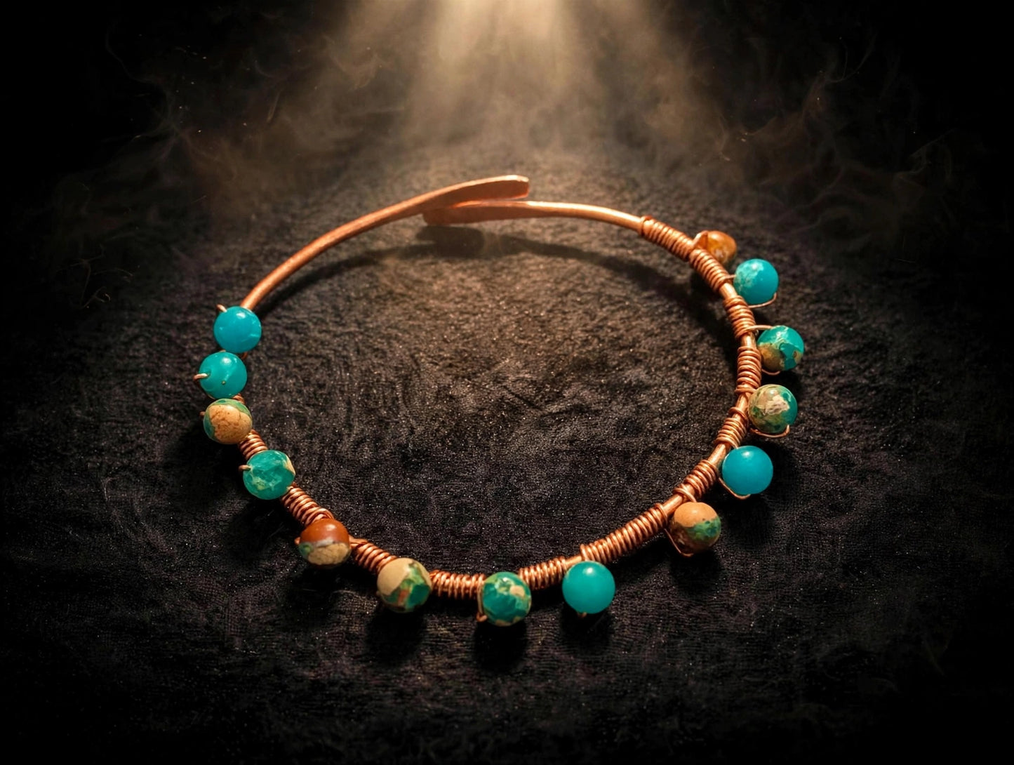 OASIS - Turquoise Copper Bangle Cuff