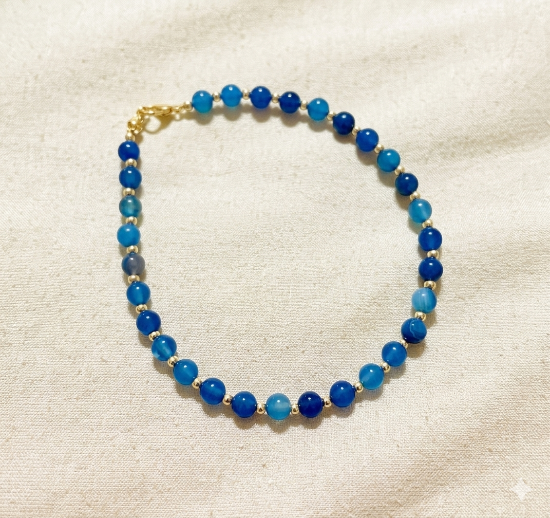 Deep Sea Agate Anklet