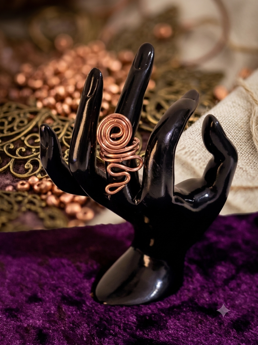 Spiral Copper Rings
