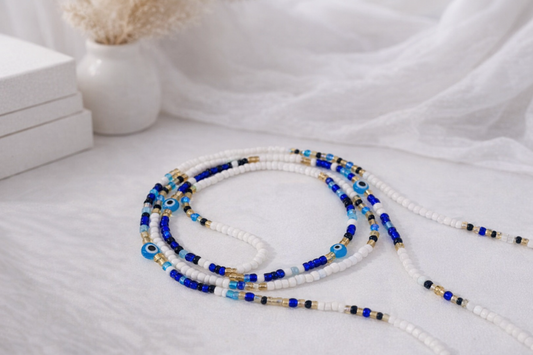 💙 Azure Guard Evil Eye Waistbeads
